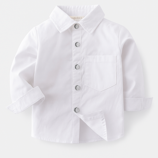 White Cotton Button-Down Shirt – Baby & Toddler