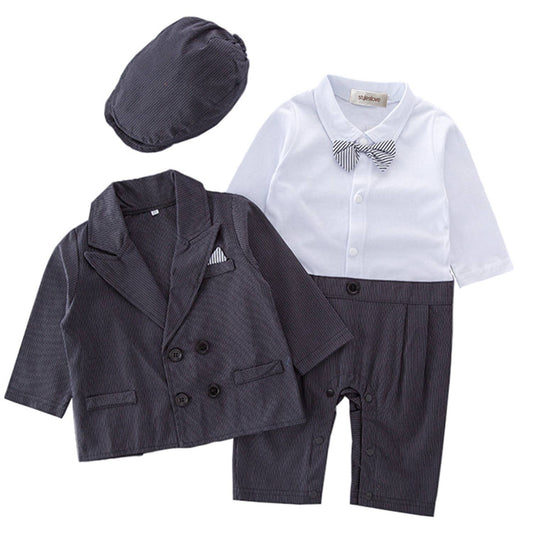 Black & White Baby 3-Piece Tuxedo Outfit