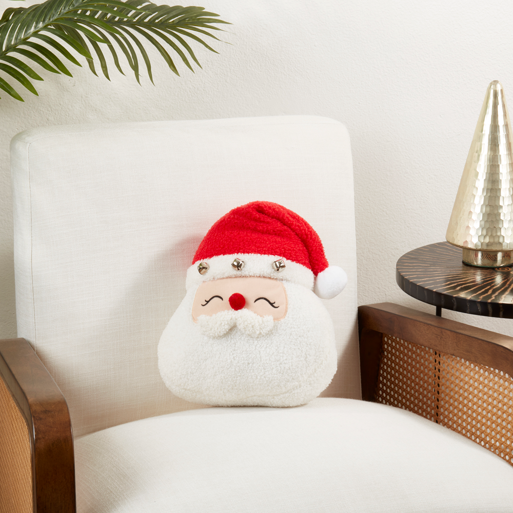 3906 - Two-Face Santa Holiday 11"x13" Filled Throw Pillow