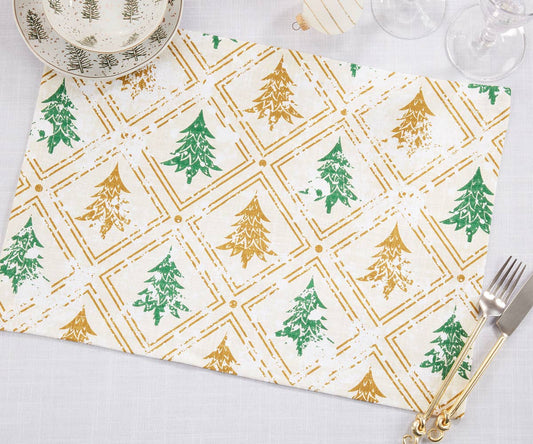 151 - Christmas Trees Cotton 14"x20" Placemat
