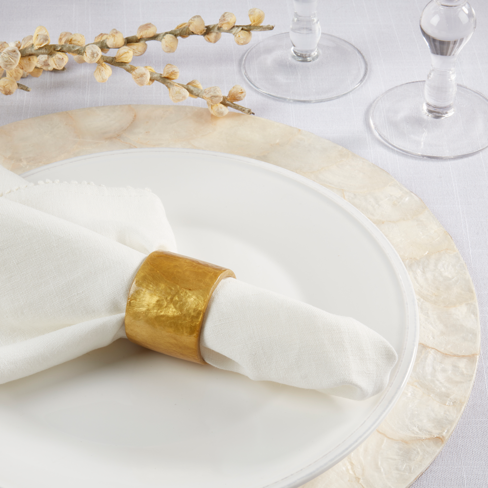 NR810 - Gold Capiz Napkin Ring