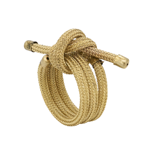 NR102 - Gold Knotted Rope Napkin Ring Holder
