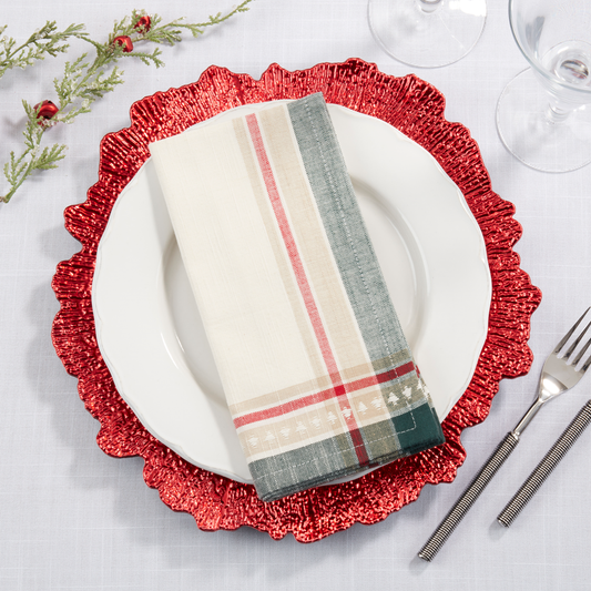 5501 - Christmas Design Cotton 20" Dinner Napkin