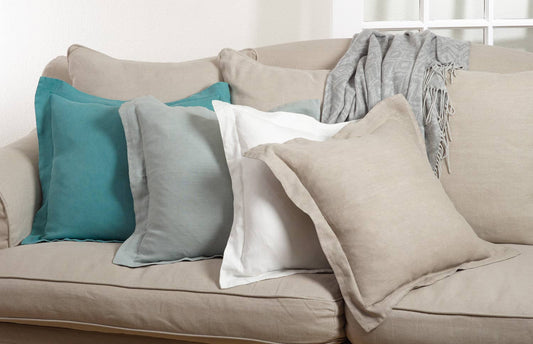 3051 - Flanged Linen Down 20" Throw Pillow with Insert