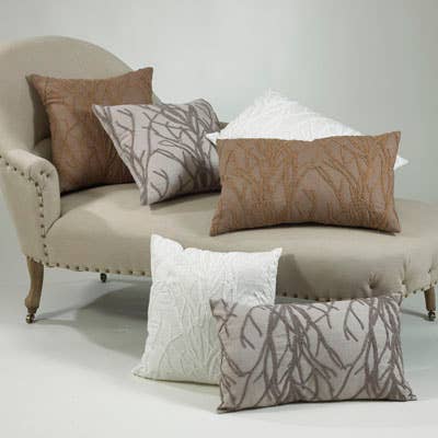 429 - French Knot Tree Branches Decorative Throw Pillow