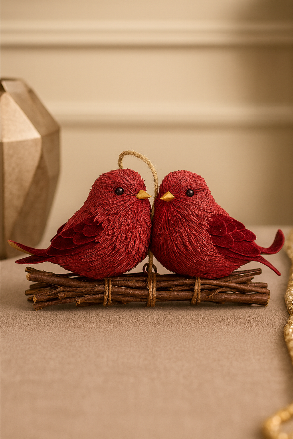 4" Pair of Birds Holiday Decor Ornament