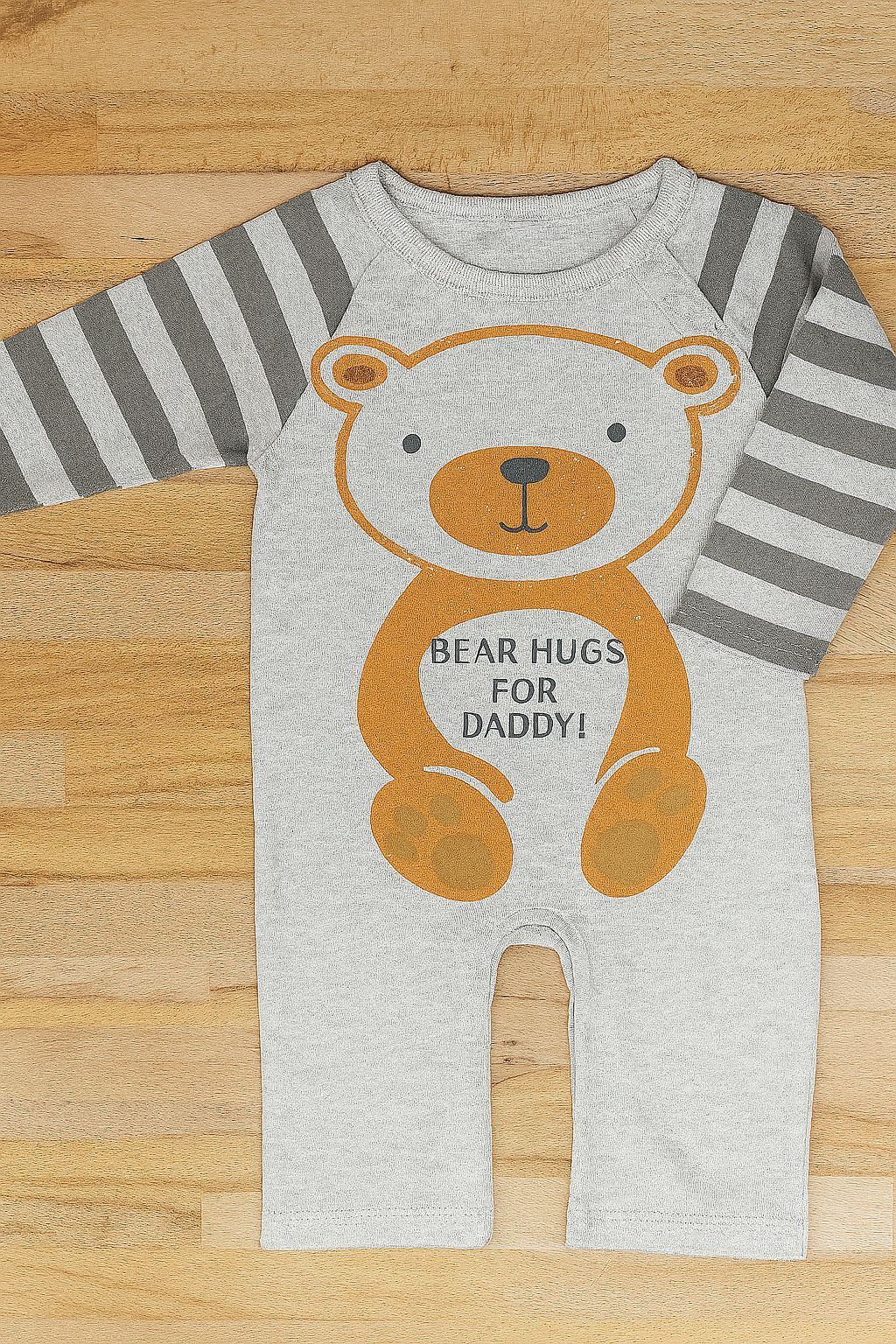 Grey Bear Cotton Baby Romper