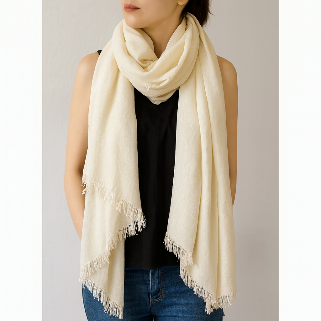 Linen Classic Solid Shawl Scarf