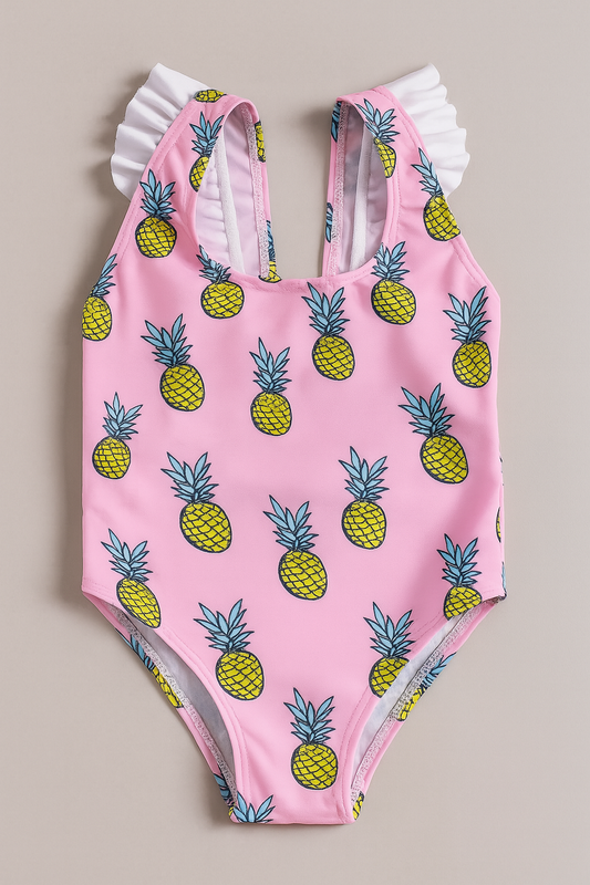 Pineapple Cactus Print One-piece Baby Swimsuit