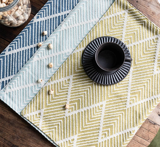 Chevron Reversible Cotton Blend 12"X18" Placemat