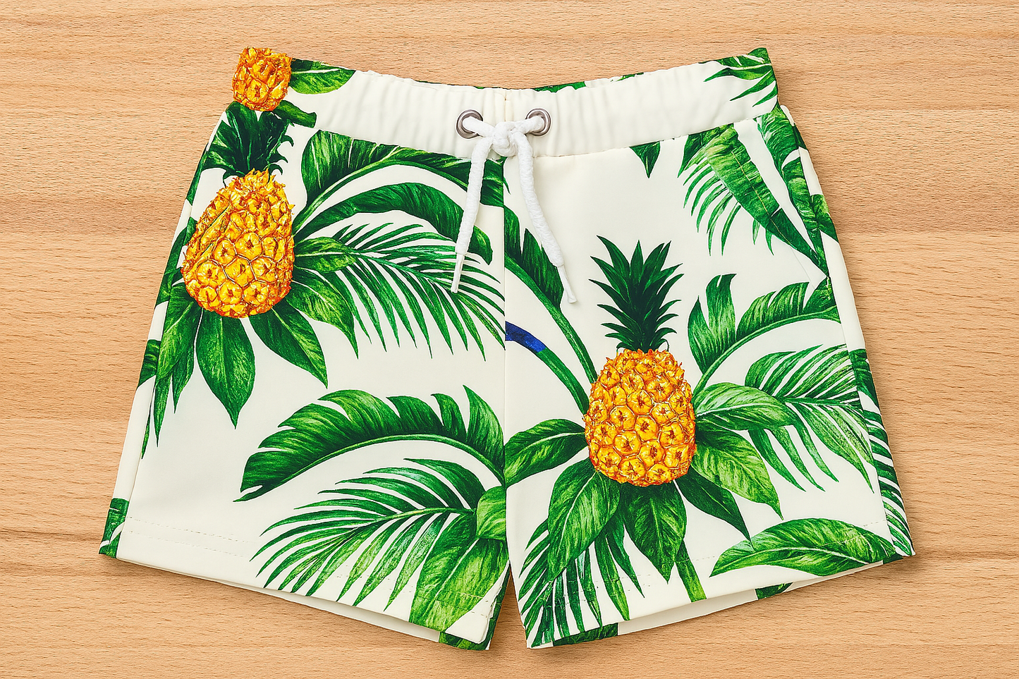 Green Tropical Pineapple Boy Swim Trunks