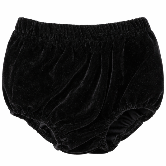Black Velvet Baby Girl Bloomers