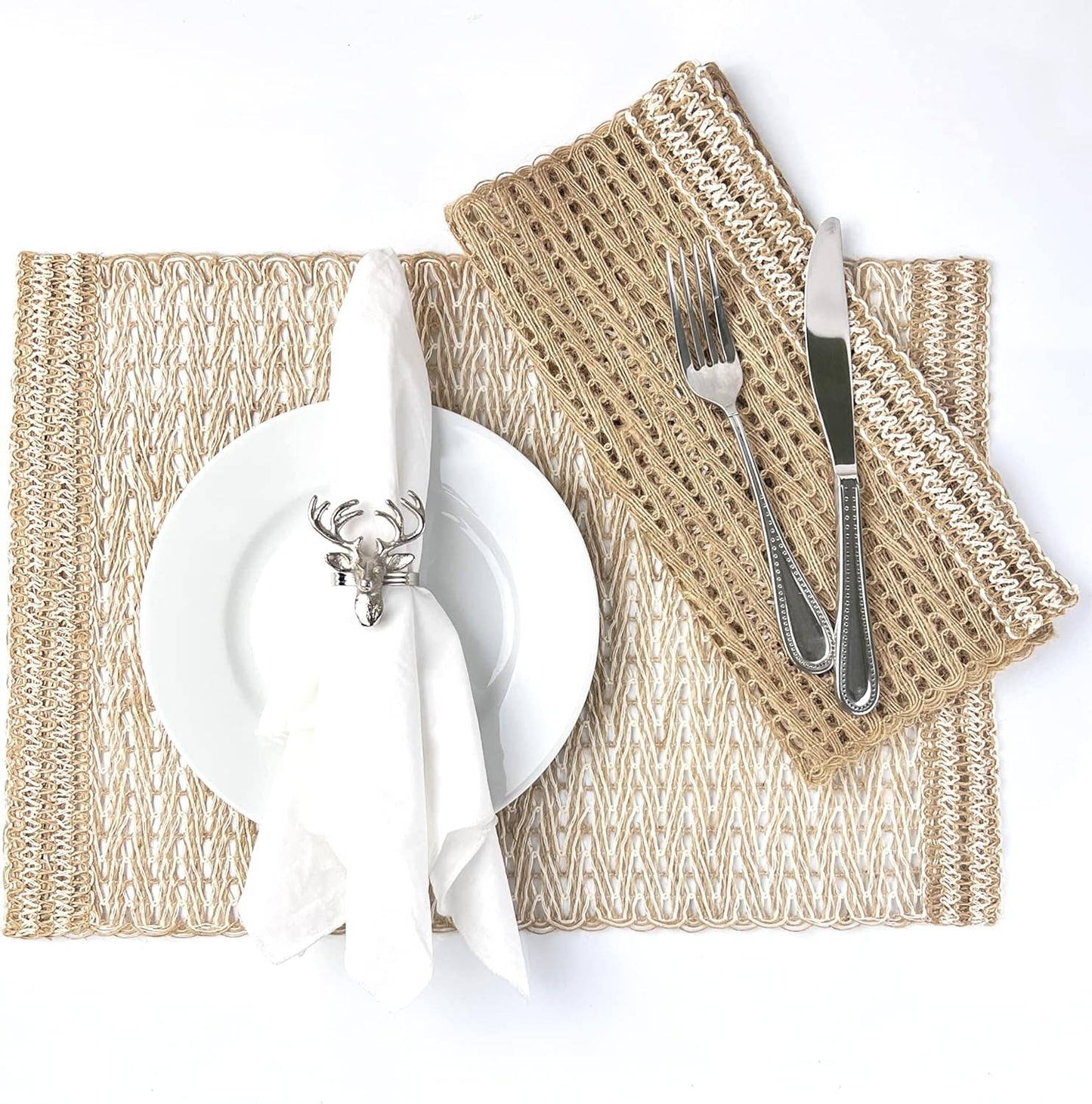 7508 - Farmhouse Natural Jute 13"x19" Placemat