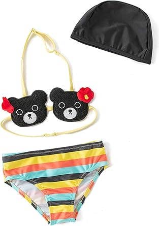 Cute Bear 3-Piece Girl Swimwear Set