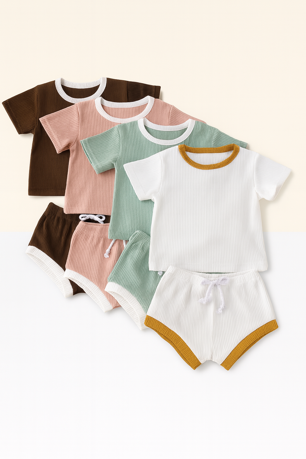 Knit Cotton Baby T-Shirt and Shorts