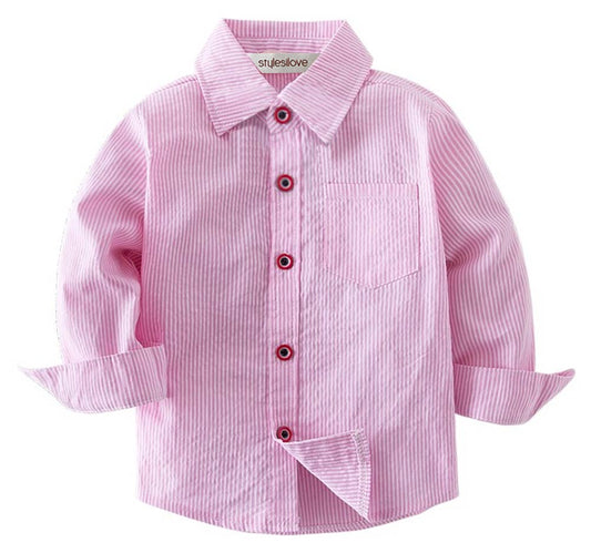 Pink Striped Cotton Button-Down Shirt – Baby & Toddler