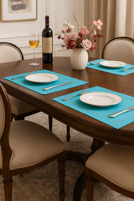 7300 - Turquoise Hemstitch 13"X19" Placemat