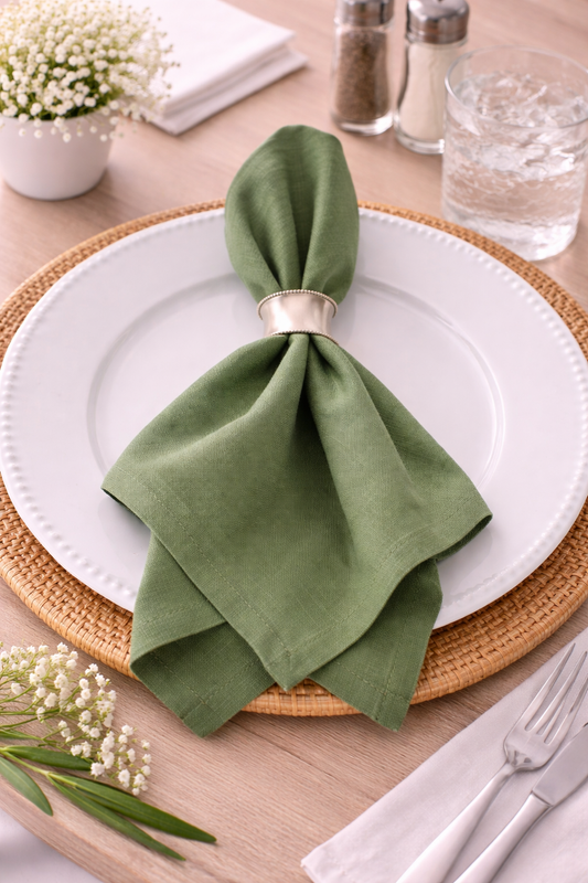 Eucalyptus Olive 20" Cotton Napkin
