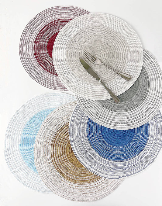 PM0026 - Gradient Ramie Textured 14" Round Placemat