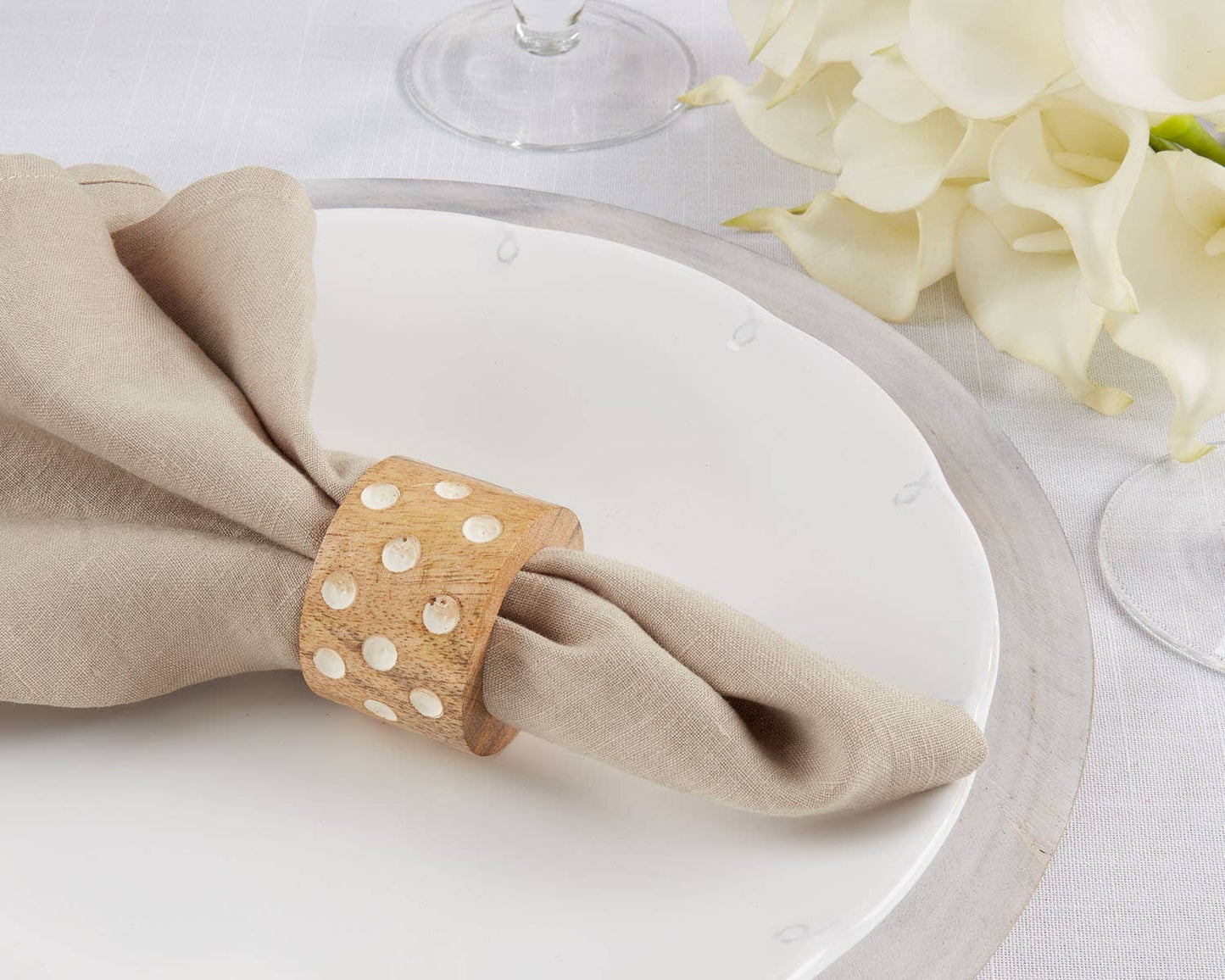 NR244 - Dot Wooden Napkin Ring