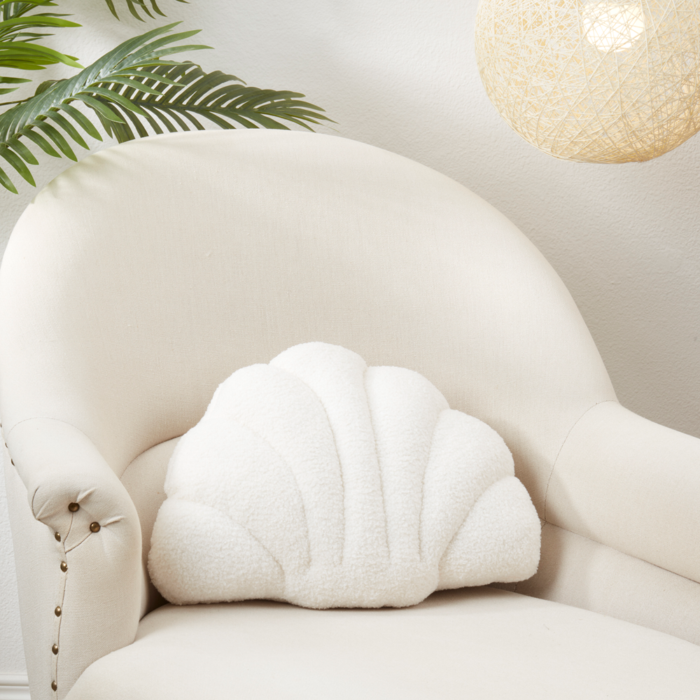 4780 - White Seashell Filled 13"X17" Throw Pillow