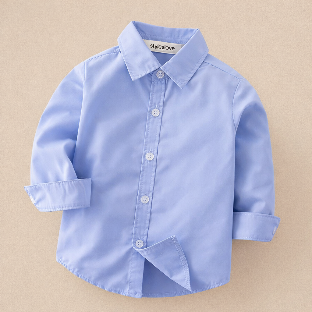 Blue Cotton Button-Down Shirt – Baby & Toddler