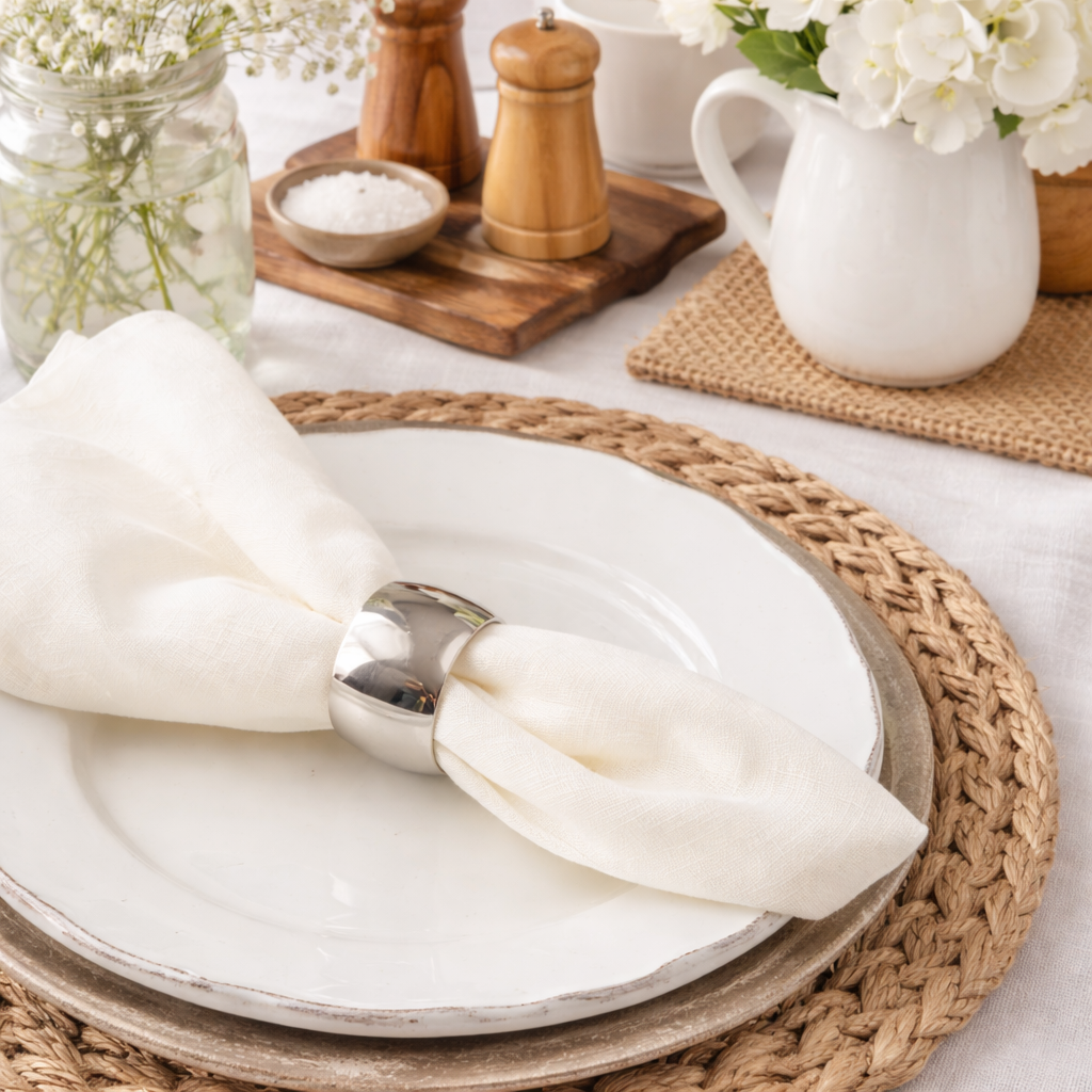 Silver Aluminum Napkin Ring