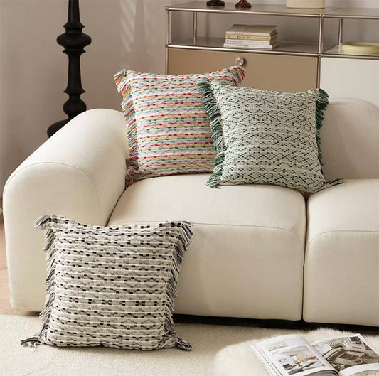 PLW0158 - Yarn-Dyed Jacquard 18" Throw Pillow