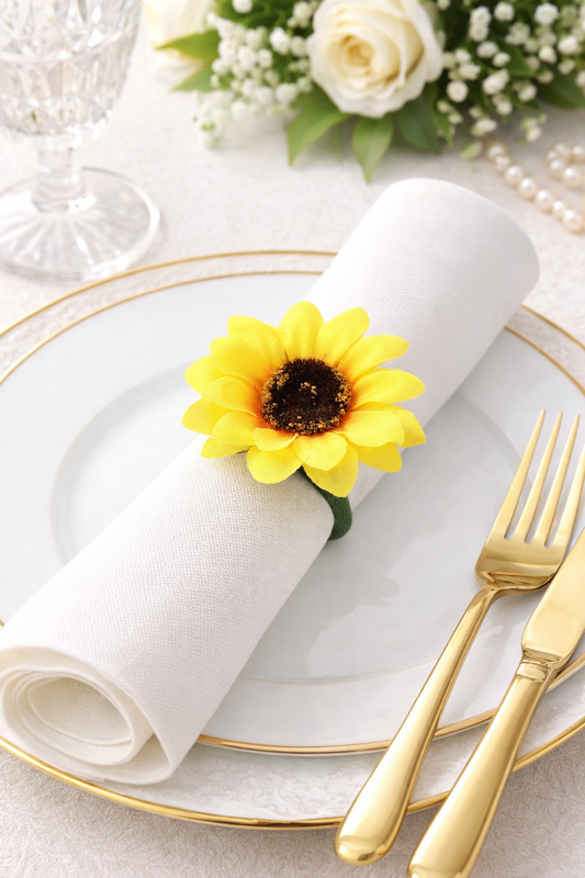 Yellow Sunflower Napkin Ring
