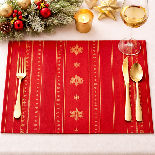 Metallic Gold Burgundy 13"x19" Placemat