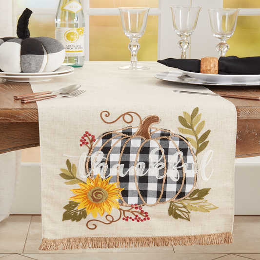 6368 - Fall Thankful Pumpkin Table Runner
