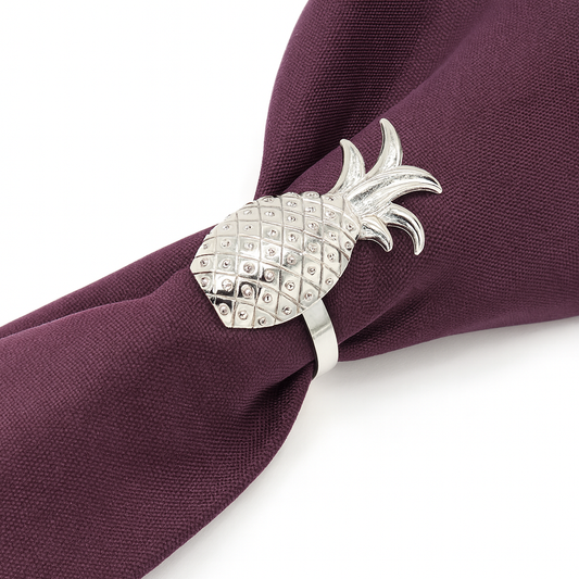 NR0084 - Silver Pineapple Metal Napkin Holder