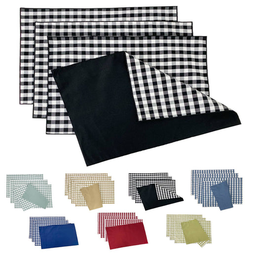 PM0005 - Handmade Checkered 14"x20" Reversible Placemat