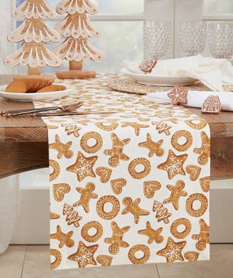 1201 - Gingerbread Cotton 14X72 Table Runner