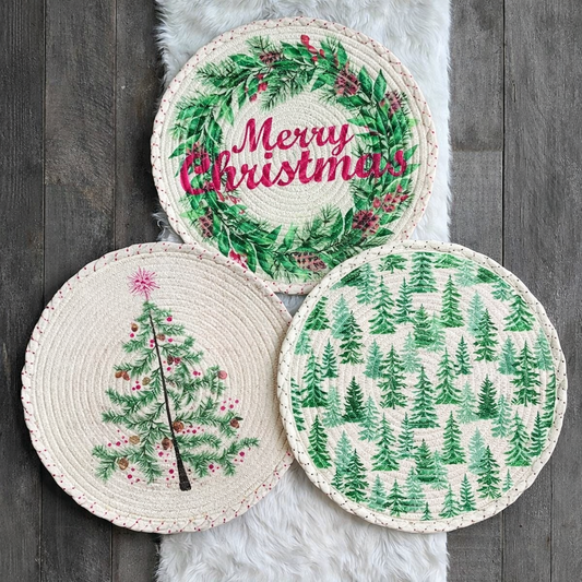 Christmas Design Woven 15" Placemat