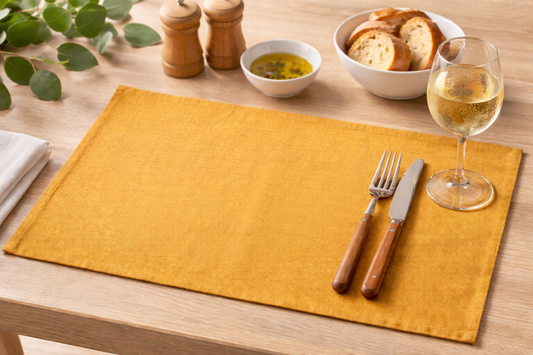 Mustard Solid Woven 12"x18" Placemat