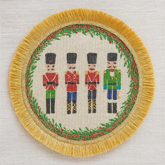 PM0051 - Nutcracker Holiday 13" Placemat with Fringe