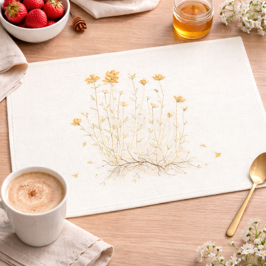 Minimalist Botanical Design 13"X19" Placemat