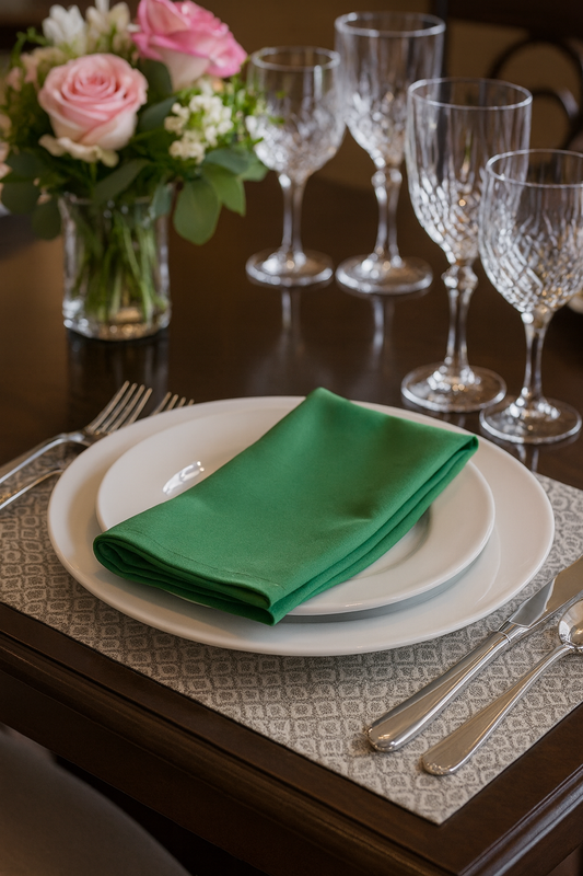 321 - Green Emerald Solid 20" Dinner Napkin