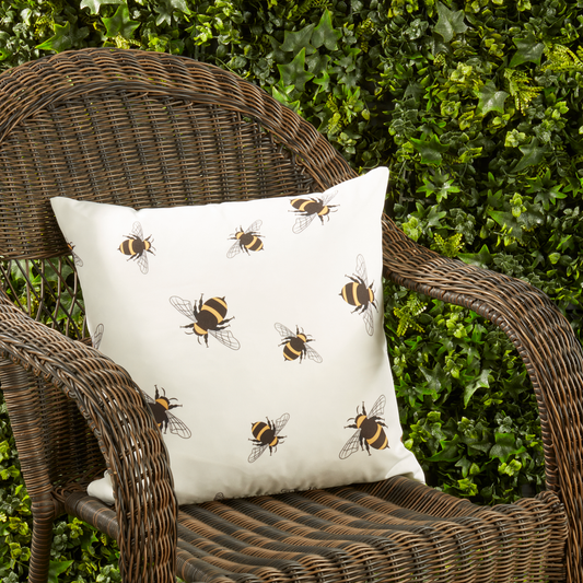 7891 - 18" Bumble Bee Outdoor Filled Throw Pillow