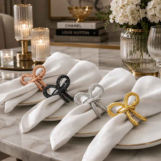 Twisted Bow Metal Napkin Ring