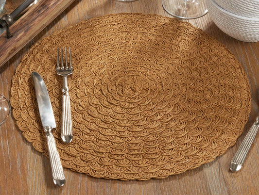 2806 - Natural Paper Woven 15" Round Placemat