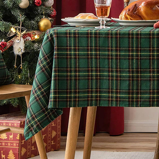 TBL0075 - Classic Green Tartan Festive Tablecloth