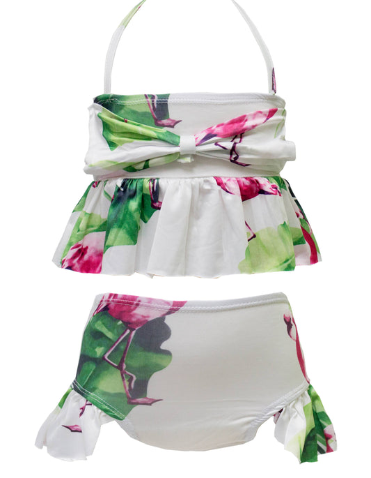Tropical Flamingo 2pcs Girl Swimwear Set