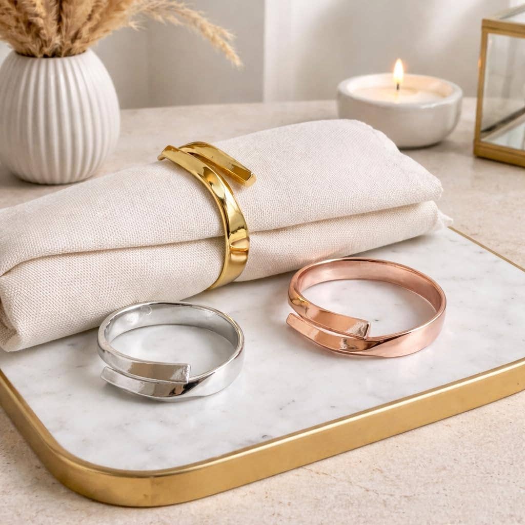Modern Twist Metal Napkin Ring