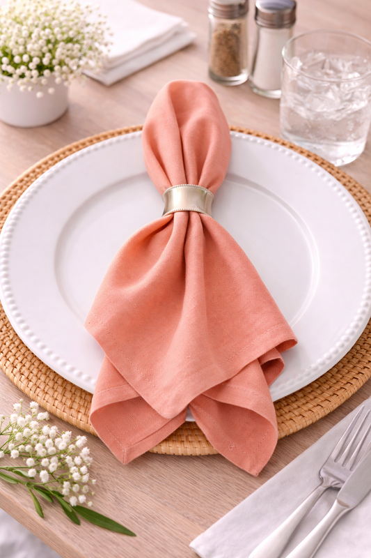 Sunset Peach 20" Cotton Napkin